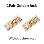 FnLune Gradient Elastic Laces Sneakers Diamond Cross Locks Shoelaces Without ties - FnLune