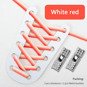 FnLune Gradient Elastic Laces Sneakers Diamond Cross Locks Shoelaces Without ties - FnLune