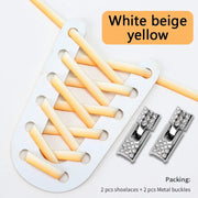 FnLune Gradient Elastic Laces Sneakers Diamond Cross Locks Shoelaces Without ties - FnLune