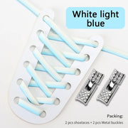 FnLune Gradient Elastic Laces Sneakers Diamond Cross Locks Shoelaces Without ties - FnLune