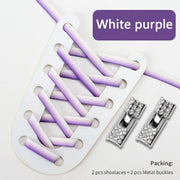 FnLune Gradient Elastic Laces Sneakers Diamond Cross Locks Shoelaces Without ties - FnLune