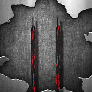 FnLune Hot Stamping Laces Black and White Rainbow Flat Laces Shoes Irregular Printing and Dyeing Sneakers Running Laces Replacement - FnLune