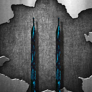 FnLune Hot Stamping Laces Black and White Rainbow Flat Laces Shoes Irregular Printing and Dyeing Sneakers Running Laces Replacement - FnLune