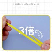 FnLune Lazy Bread Lace Buckle Elastic Shoelaces Round Locking No Tie Shoe Laces Kids Adult Quick Lazy Laces Rubber Sneakers Shoelace - FnLune