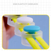 FnLune Lazy Bread Lace Buckle Elastic Shoelaces Round Locking No Tie Shoe Laces Kids Adult Quick Lazy Laces Rubber Sneakers Shoelace - FnLune