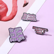 FnLune Love Alphabet Alloy Brooch - FnLune