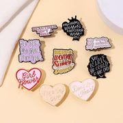 FnLune Love Alphabet Alloy Brooch - FnLune