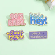 FnLune Love Inspirational English Brooch - FnLune