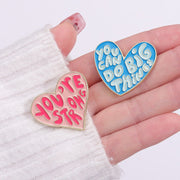 FnLune Love Inspirational English Brooch - FnLune