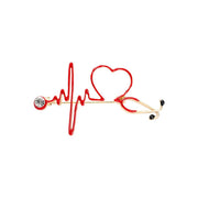 FnLune Medical Series Brooch Creative Stethoscope Electrocardiogram Male and Female Doctors - FnLune