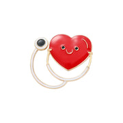 FnLune Medical Series Brooch Creative Stethoscope Electrocardiogram Male and Female Doctors - FnLune