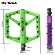 FnLune MEROCA Nylon Bicycle Pedals Ultralight Seal Bearings Mountain Road Bike Flat Platform WaterProof Bicycle Pedals Non - Slip Parts - FnLune