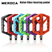 FnLune MEROCA Nylon Bicycle Pedals Ultralight Seal Bearings Mountain Road Bike Flat Platform WaterProof Bicycle Pedals Non - Slip Parts - FnLune