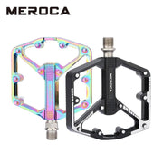 FnLune MEROCA Ultralight Sealed Bearing Pedal Non - slip Al Alloy Multi Specification Plating/Black Use for MTB BMX Road Bike about 410g - FnLune