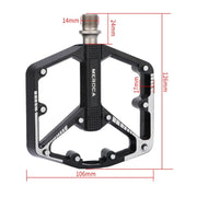 FnLune MEROCA Ultralight Sealed Bearing Pedal Non - slip Al Alloy Multi Specification Plating/Black Use for MTB BMX Road Bike about 410g - FnLune
