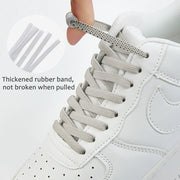 FnLune Metal Lock Elastic Shoelaces No Tie Shoe Laces For Kids and Adult Sneakers Lazy Laces One Size Fits All Shoes - FnLune