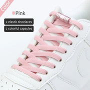 FnLune Metal Lock Elastic Shoelaces No Tie Shoe Laces For Kids and Adult Sneakers Lazy Laces One Size Fits All Shoes - FnLune