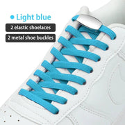 FnLune Metal Lock Shoelaces Elastic No Tie Shoe Laces - FnLune