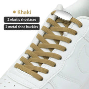 FnLune Metal Lock Shoelaces Elastic No Tie Shoe Laces - FnLune