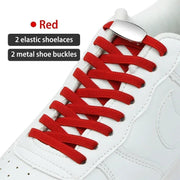 FnLune Metal Lock Shoelaces Elastic No Tie Shoe Laces - FnLune