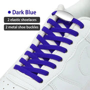 FnLune Metal Lock Shoelaces Elastic No Tie Shoe Laces - FnLune