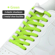 FnLune Metal Lock Shoelaces Elastic No Tie Shoe Laces - FnLune