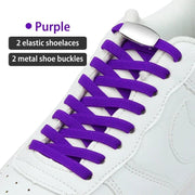 FnLune Metal Lock Shoelaces Elastic No Tie Shoe Laces - FnLune