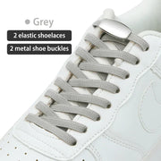 FnLune Metal Lock Shoelaces Elastic No Tie Shoe Laces - FnLune