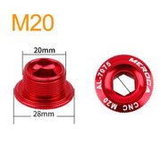 FnLune MTB Hollowtech Crank Bolt M18 M19 M20 Mountain Bike Crank Cover Crank Arm Bolt For IXF - FnLune