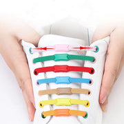 FnLune New Color No Tie Shoe Laces Elastic Laces Sneakers Flat Shoelaces Without Ties Kids Adult Quick Shoe Lace Rubber Bands for Shoes - FnLune