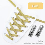 FnLune New Round Press Lock Shoelaces Without ties Rainbow Elastic Laces - FnLune