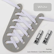 FnLune New Round Press Lock Shoelaces Without ties Rainbow Elastic Laces - FnLune