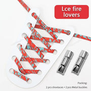 FnLune New Round Press Lock Shoelaces Without ties Rainbow Elastic Laces - FnLune