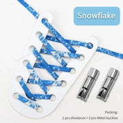 FnLune New Round Press Lock Shoelaces Without ties Rainbow Elastic Laces - FnLune