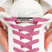 FnLune New Round Press Lock Shoelaces Without ties Rainbow Elastic Laces - FnLune