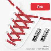 FnLune New Round Press Lock Shoelaces Without ties Rainbow Elastic Laces - FnLune