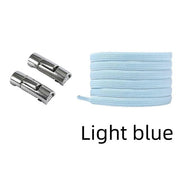 FnLune No Tie Round Fixed Buckle Flat Hiking Running Shoe Lace Elastic - FnLune