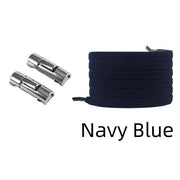 FnLune No Tie Round Fixed Buckle Flat Hiking Running Shoe Lace Elastic - FnLune