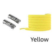 FnLune No Tie Round Fixed Buckle Flat Hiking Running Shoe Lace Elastic - FnLune