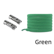 FnLune No Tie Round Fixed Buckle Flat Hiking Running Shoe Lace Elastic - FnLune