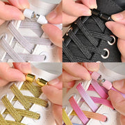 FnLune No Tie Shoe Laces Colorful Buckle Shoelaces Pearl - FnLune