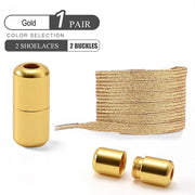 FnLune No Tie Shoe Laces Colorful Buckle Shoelaces Pearl - FnLune