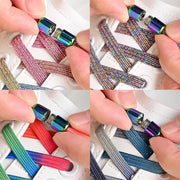 FnLune No Tie Shoe Laces Colorful Buckle Shoelaces Pearl - FnLune