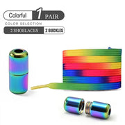 FnLune No Tie Shoe Laces Colorful Buckle Shoelaces Pearl - FnLune