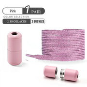 FnLune No Tie Shoe Laces Colorful Buckle Shoelaces Pearl - FnLune