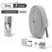 FnLune No Tie Shoe Laces Diamond Buckle - FnLune