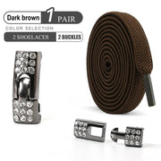 FnLune No Tie Shoe Laces Diamond Buckle - FnLune