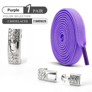 FnLune No Tie Shoe Laces Diamond Buckle - FnLune