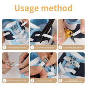 FnLune No Tie Shoe Laces Number 8 Lock Shoelaces Without Ties Elastic Laces Sneaker Kids Adult Widened Flat Shoelace for Shoe - FnLune