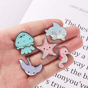 FnLune Ocean Series Alloy Animal Brooch - FnLune